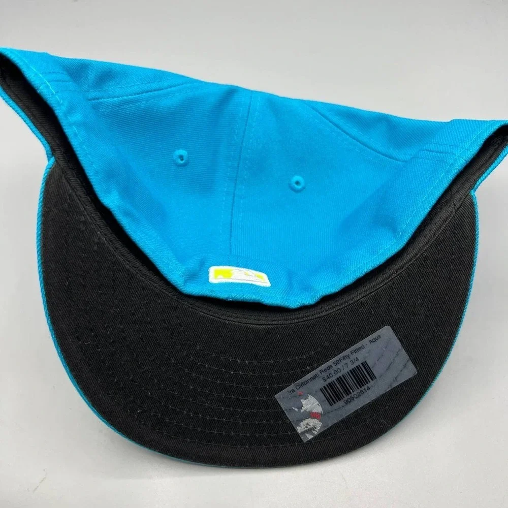 Cincinnati Reds‎ Hat Men 7 3/4 Blue Black 59Fifty New Era Fitted Cap New